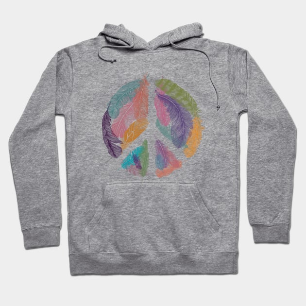 Peace Feathers Hoodie by rcaldwell